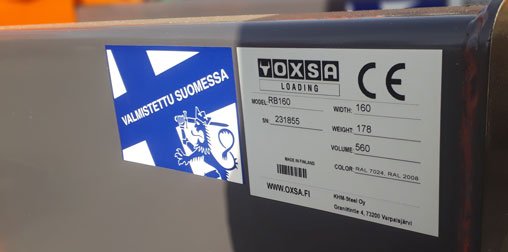 OXSA - Tehty Suomessa ja CE merkitty
